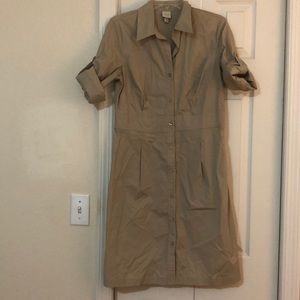 Khaki long sleeves dress